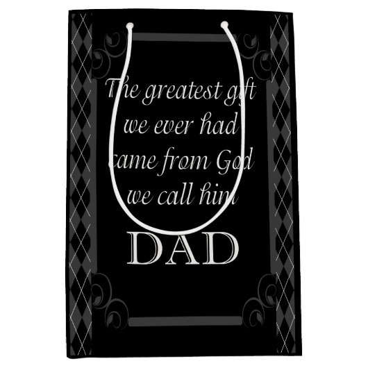 Vaderdag - Birthday "Greatest Gift We" Medium Cadeauzakje (Voorkant)