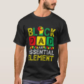 Vaderdag Black Dad Essential Elet Junenth T-shirt (Voorkant)