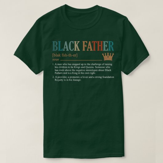 Vaderdag Black Father Noun Definition African T-shirt (Design voorkant)