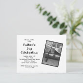 Vaderdag Black White Briefkaart (Staand voorkant)