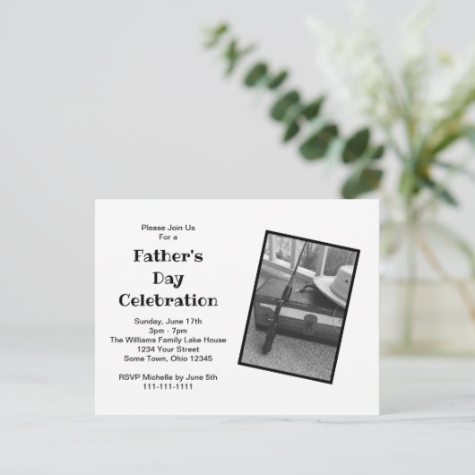 Vaderdag Black White Briefkaart (Staand voorkant)