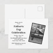 Vaderdag Black White Briefkaart (Voorkant / Achterkant)
