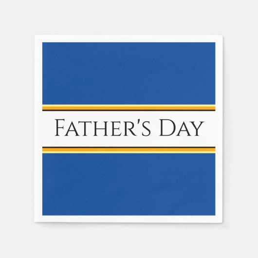 VADERDAG Blauw Sinaasappel Wit Racing Stripes Servet (Voorkant)