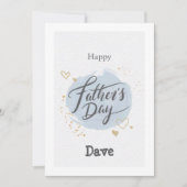 Vaderdag blauwe cirkel met tekst Kaart (Voorkant)