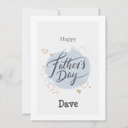 Vaderdag blauwe cirkel met tekst Kaart (Voorkant)