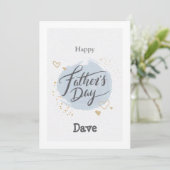 Vaderdag blauwe cirkel met tekst Kaart (Staand voorkant)