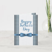 Vaderdag Blauwe Vlinderdas Wenskaart Kaart (Voorkant)
