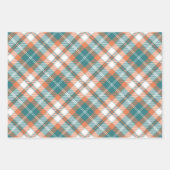 Vaderdag Blauwgroen en Oranje hart papa set van 3 Inpakpapier Vel (Voorkant 2)