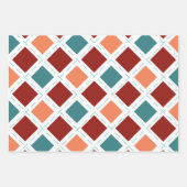 Vaderdag Blauwgroen en Oranje harten papa set van  Inpakpapier Vel (Voorkant 2)