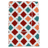 Vaderdag Blauwgroen en Sinaasappel Medium Cadeauzakje (Achterkant)