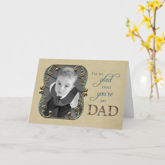 Vaderdag - blij dat je mijn vader bent - aangepast kaart (Gele Bloem)