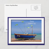 Vaderdag Blue Boat Briefkaart (Voorkant / Achterkant)