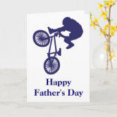 Vaderdag BMX Bike Rider Kaart (Gele Bloem)