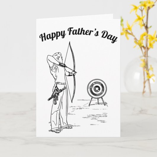 Vaderdag Boogschieten Kaart (Gele Bloem)