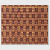 Vaderdag bord op oranje en bruin argyle cadeaupapier (Vlak)