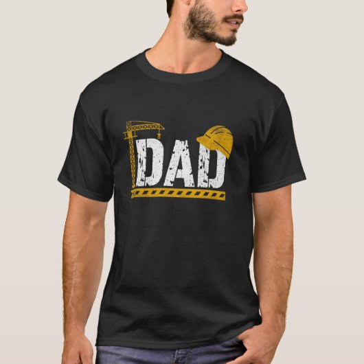 Vaderdag Bouw Pappa Vaderdag Arbeider T-shirt (Voorkant)
