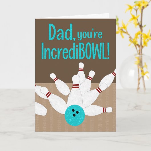Vaderdag Bowling Kaart (Gele Bloem)