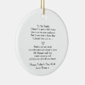 Vaderdag Brief van Bump Keramisch Ornament (Rechts)