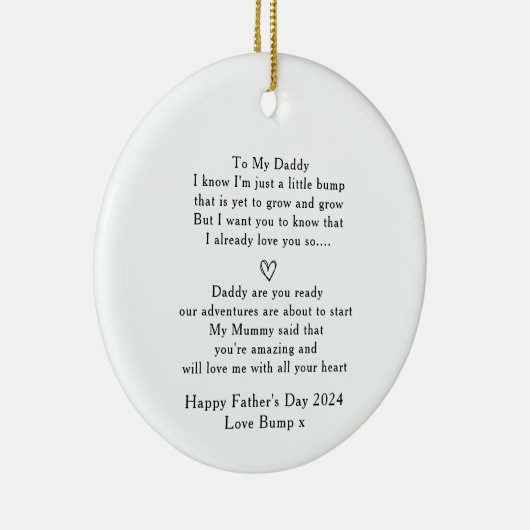 Vaderdag Brief van Bump Keramisch Ornament (Rechts)