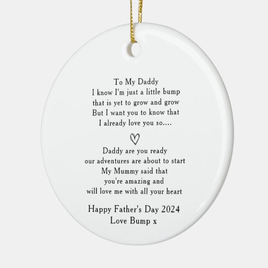 Vaderdag Brief van Bump Keramisch Ornament (Links)