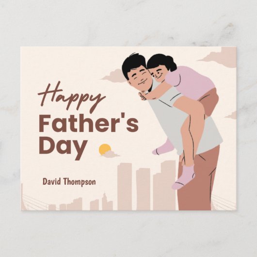 Vaderdag Briefkaart - Loving Dad Moment (Voorkant)
