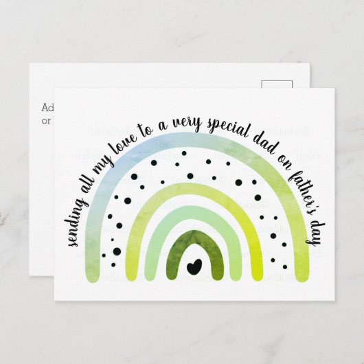 Vaderdag Briefkaart - speciale vader (Voorkant / Achterkant)