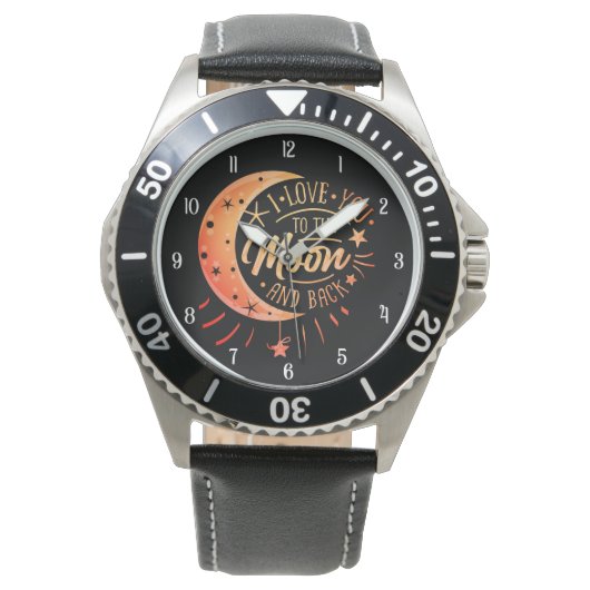 Vaderdag bruiloft Jubileum geschenken voor hem Horloge (Voorkant)