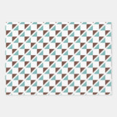 Vaderdag Bruin & Blauwgroen papa gezicht set van 3 Inpakpapier Vel (Voorkant 3)