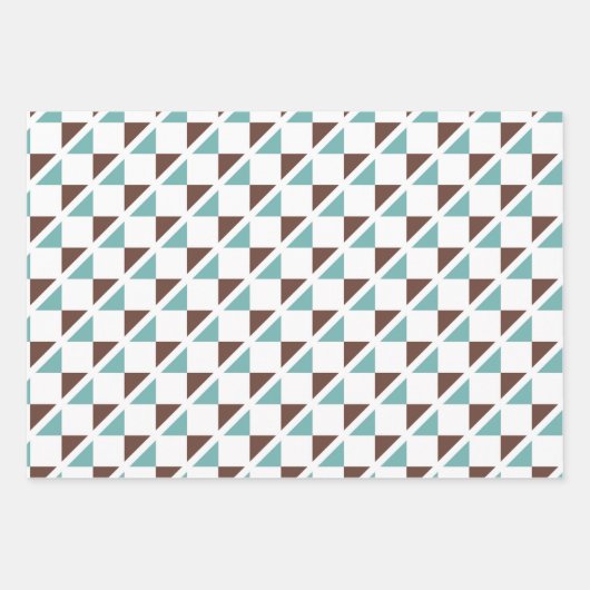 Vaderdag Bruin & Blauwgroen papa gezicht set van 3 Inpakpapier Vel (Voorkant 3)