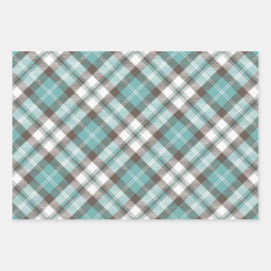 Vaderdag Bruin & Blauwgroen papa gezicht set van 3 Inpakpapier Vel (Voorkant 2)