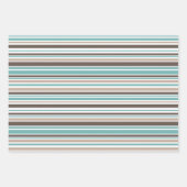 Vaderdag Bruin & Blauwgroen Tuxeco set van 3 Inpakpapier Vel (Voorkant)