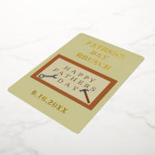 Vaderdag brunch houten teken op maat folie uitnodiging (Gedraaid)