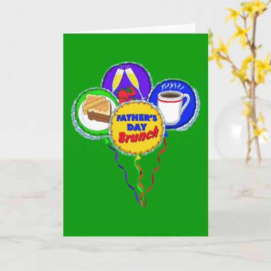 Vaderdag Brunch Kaart (Gele Bloem)