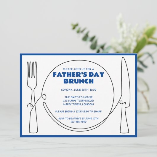  VADERDAG BRUNCH PARTY KAART (Staand voorkant)