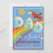 Vaderdag Brunch Plane Rainbow Kaart (Voorkant)