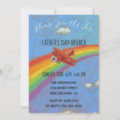 Vaderdag Brunch Plane Rainbow Kaart (Achterkant)