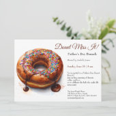 Vaderdag brunch uitnodiging – Donuts & koffie (Staand voorkant)