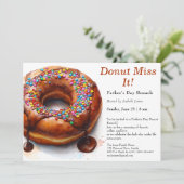 Vaderdag brunch uitnodiging – Donuts & koffie (Staand voorkant)