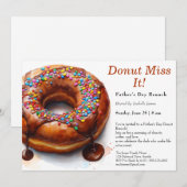 Vaderdag brunch uitnodiging – Donuts & koffie (Voorkant / Achterkant)