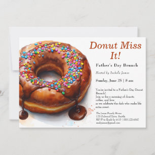 Vaderdag brunch uitnodiging – Donuts & koffie