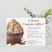 Vaderdag Brunch Uitnodiging – Sweet Cupcake (Staand voorkant)