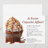 Vaderdag Brunch Uitnodiging – Sweet Cupcake (Voorkant / Achterkant)