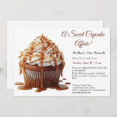 Vaderdag Brunch Uitnodiging – Sweet Cupcake (Voorkant / Achterkant)