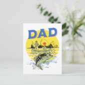 Vaderdag Buitenshuis Vissend Varen Camping Papa Briefkaart (Staand voorkant)