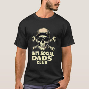 Vaderdag cadeau anti sociaal vaders club t-shirt