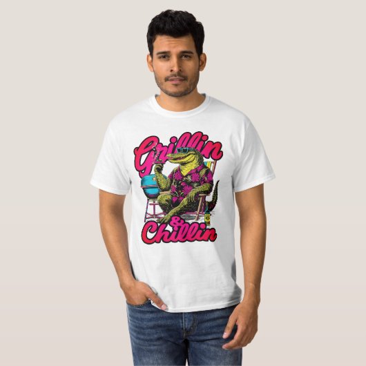 Vaderdag Cadeau BBQ Grill T-shirt (Voorkant volledig)