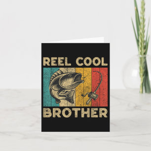 Vaderdag Cadeau Funny Vissen Reel Cool Brothe Kaart