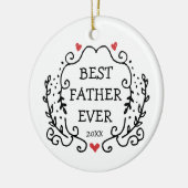 Vaderdag Cadeau Gepersonaliseerd Beste vader ooit Keramisch Ornament (Links)