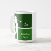 Vaderdag cadeau golf, beste vader ooit door par koffiemok (Voorkant links)