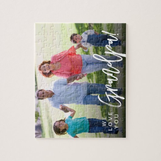 Vaderdag Cadeau Idee Gepersonaliseerde Opa foto Legpuzzel (Verticaal)